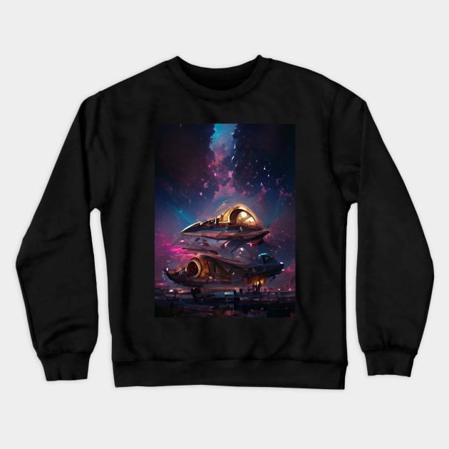 SpaceTravel Crewneck Sweatshirt by Fanbros_art